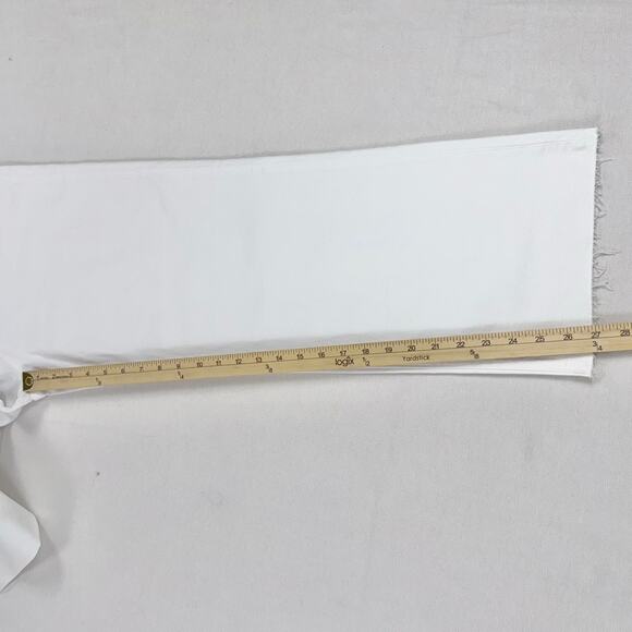 J Crew Women's Slim Wide Leg Jean Size 29 White High Waist Ankle Raw Hem - Picture 15 of 16